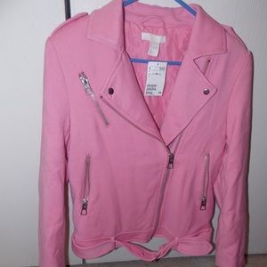 H&M neon pink jacket